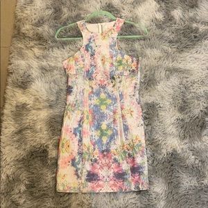 Tie Dye Cut-Out Racerback Mini Dress